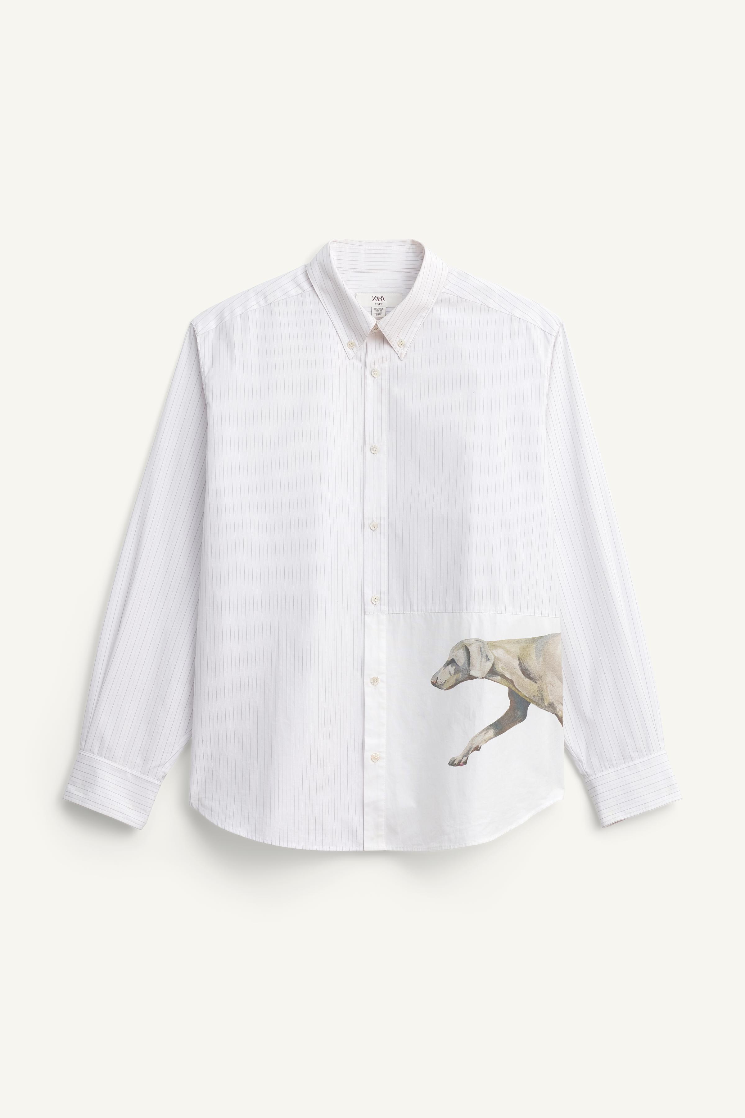 LIMITED EDITION PRINTED PATCHWORK STRIPED SHIRT